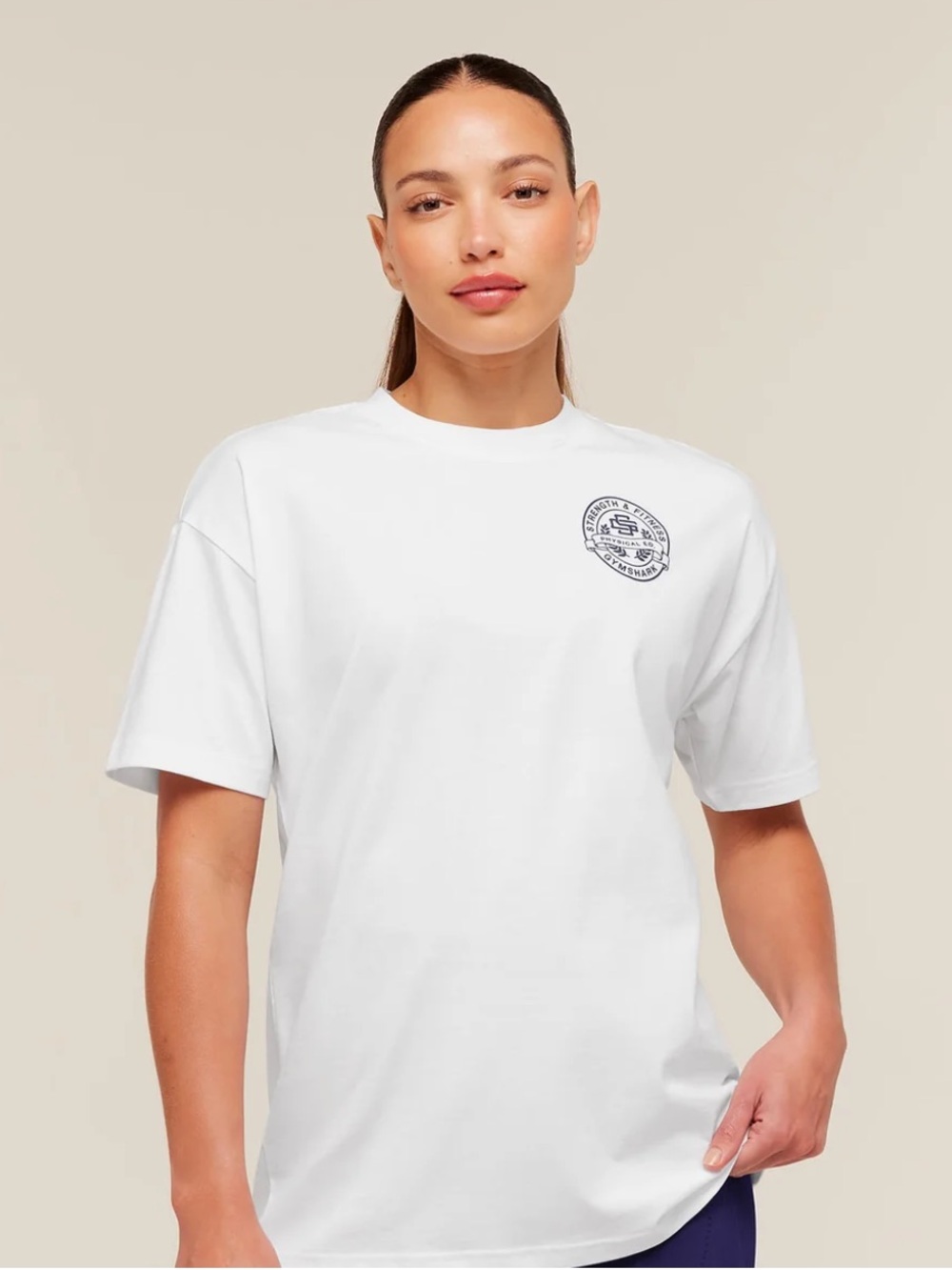Gymshark Strength and fitness crest graphic shirt
